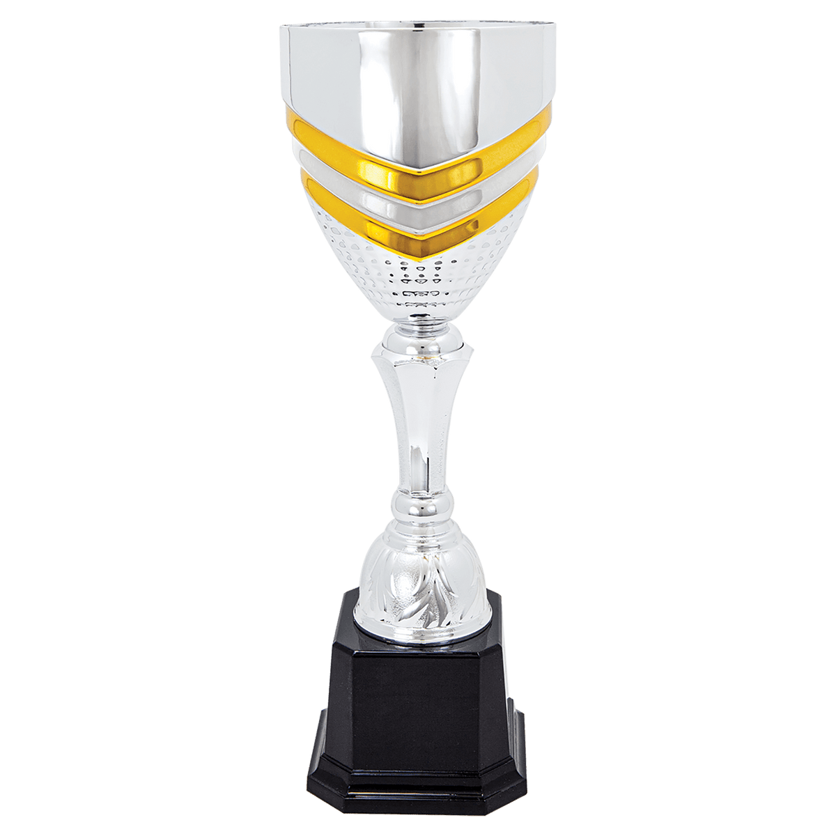 13 13 1/4" Completed Metal Cup Trophy on Plastic Base