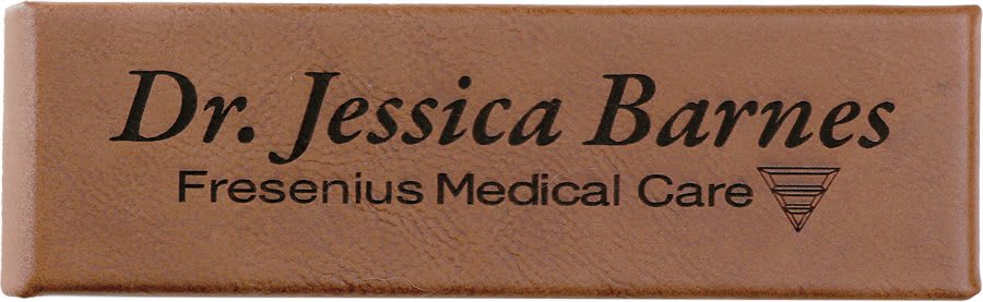 6 1/2" x 2" Laserable Leatherette Double Pen Case - Dark Brown