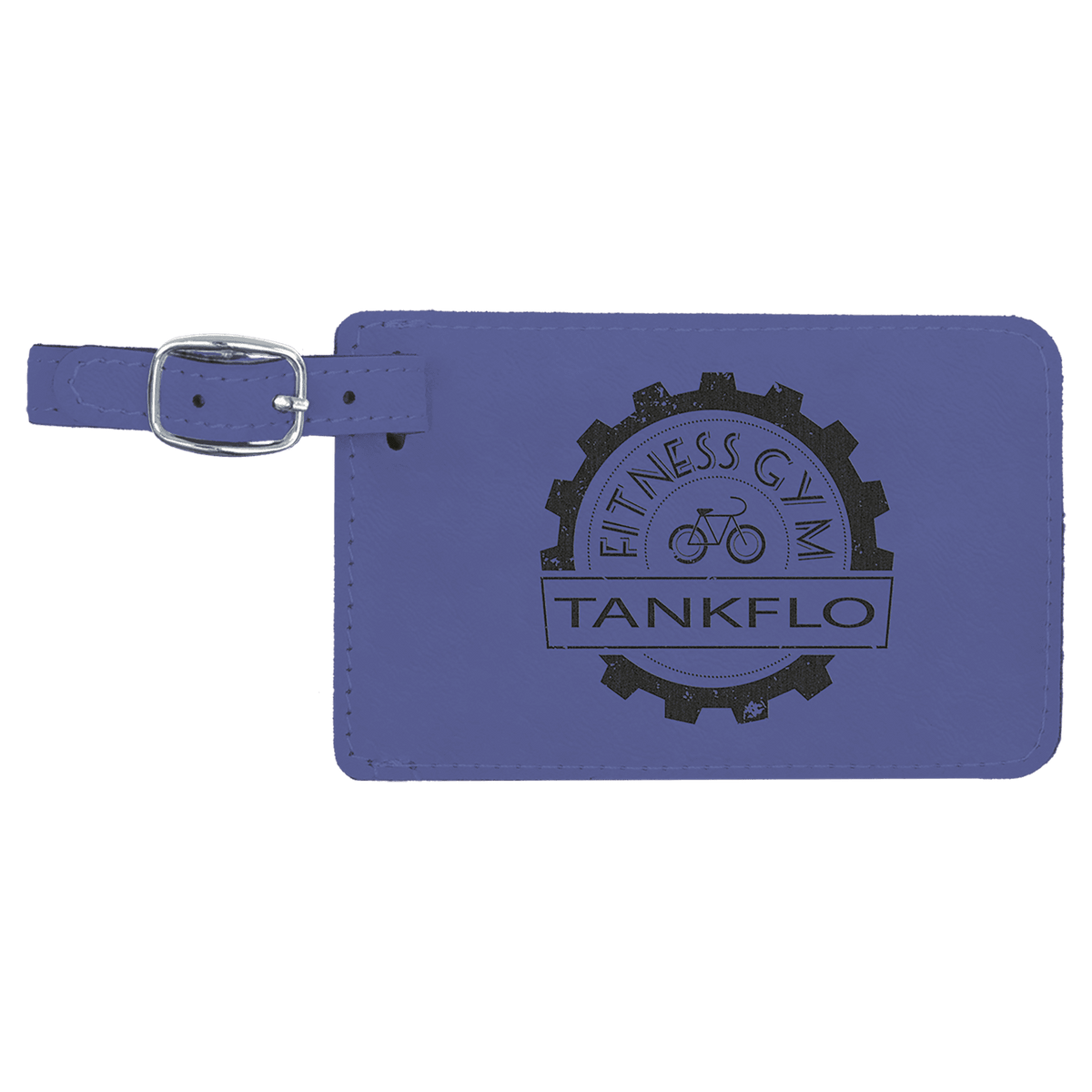 4 1/4" x 2 3/4" Laserable Leatherette Luggage Tag - Purple