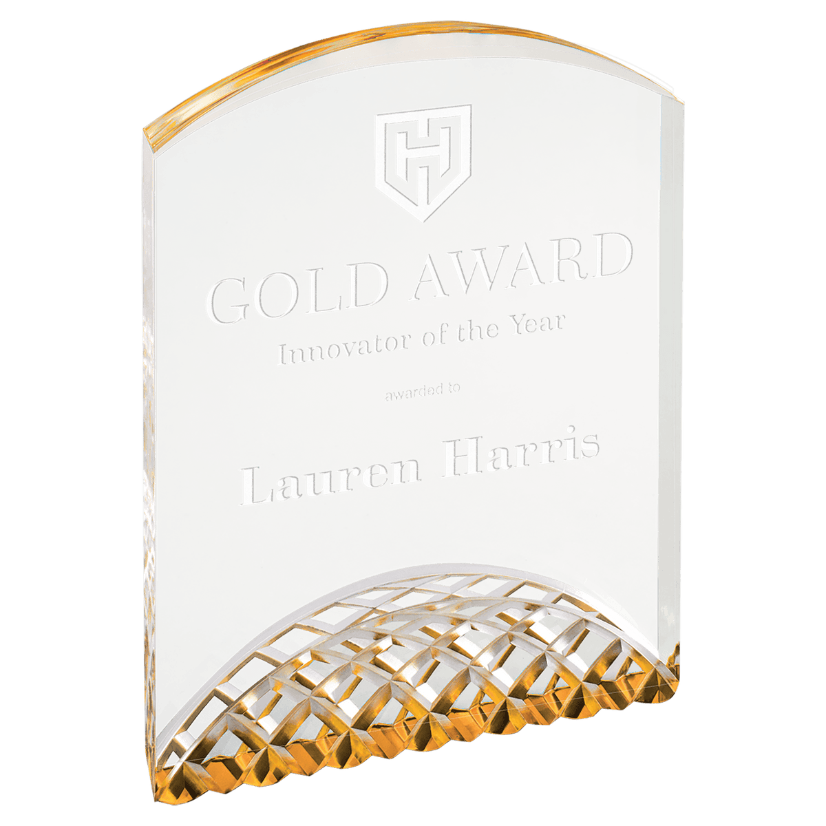 7" Gold Horizon Acrylic Award