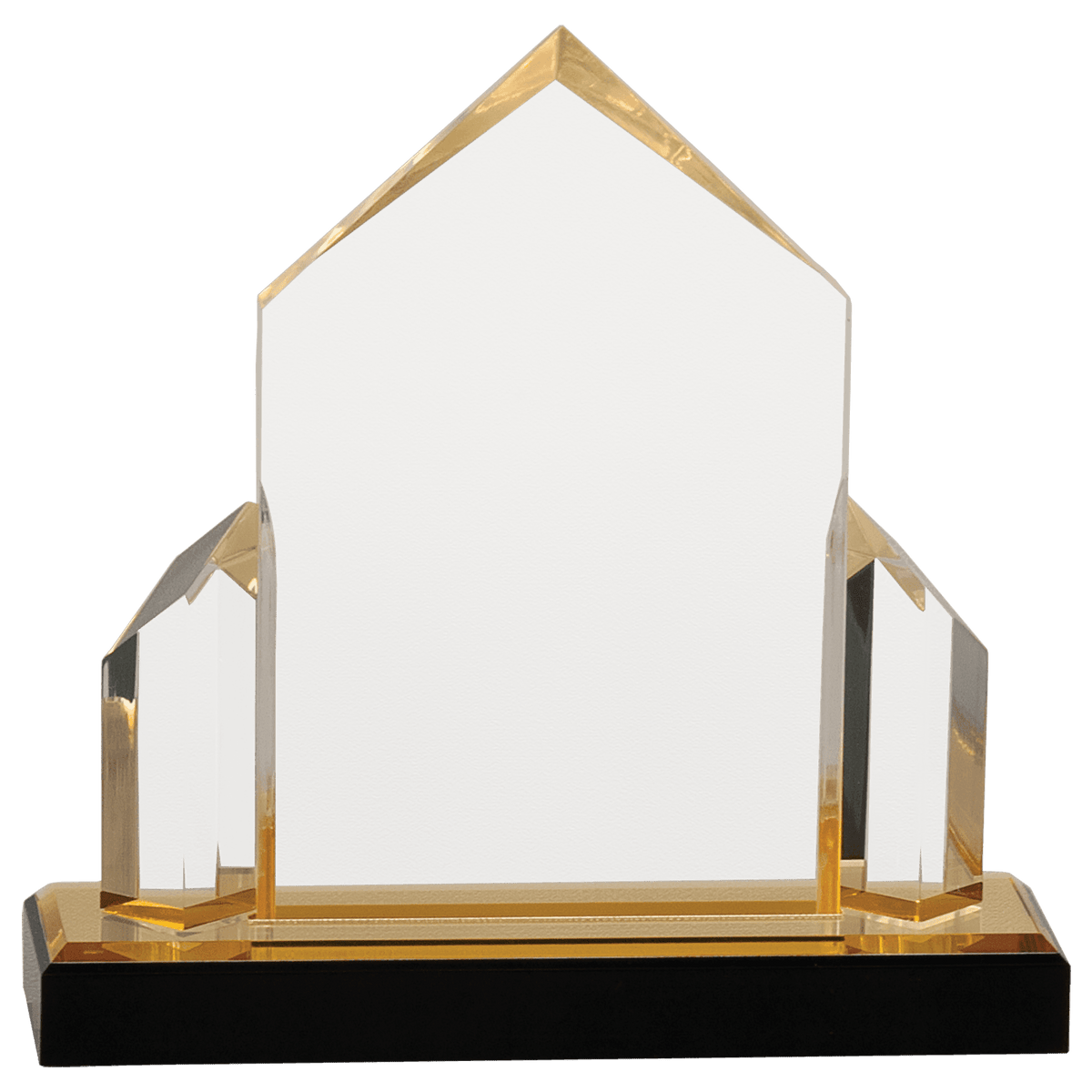 7" x 7" Gold Jewel Post Impress Acrylic Award
