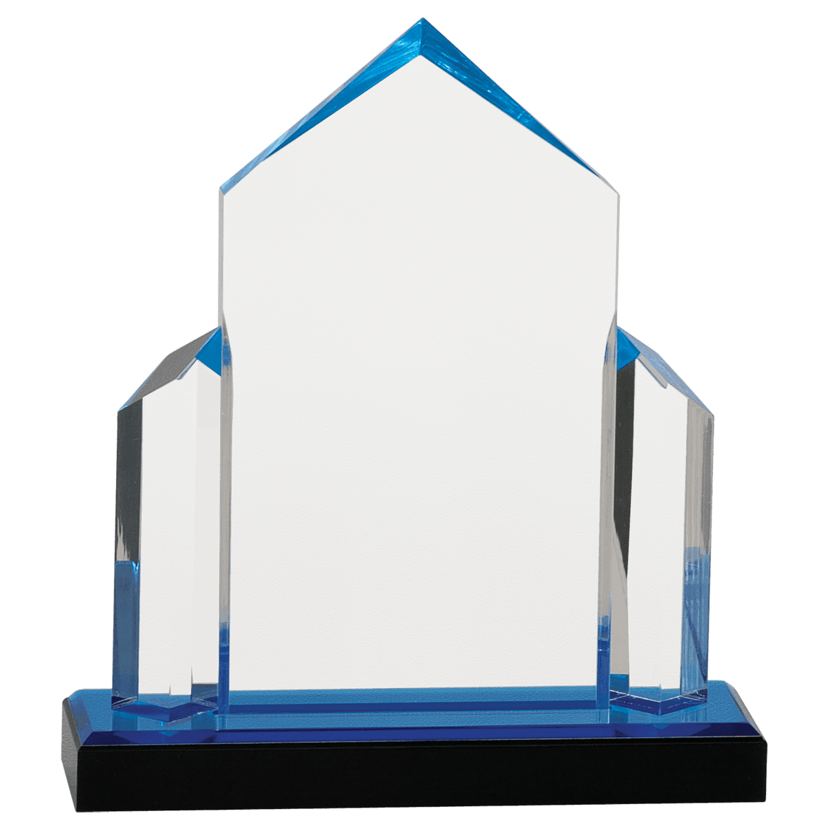 7" x 8" Blue Jewel Post Impress Acrylic Award