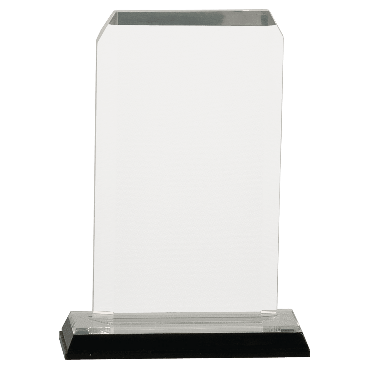 3 1/2" x 6 1/2" Silver Clipped Corner Impress Acrylic Award