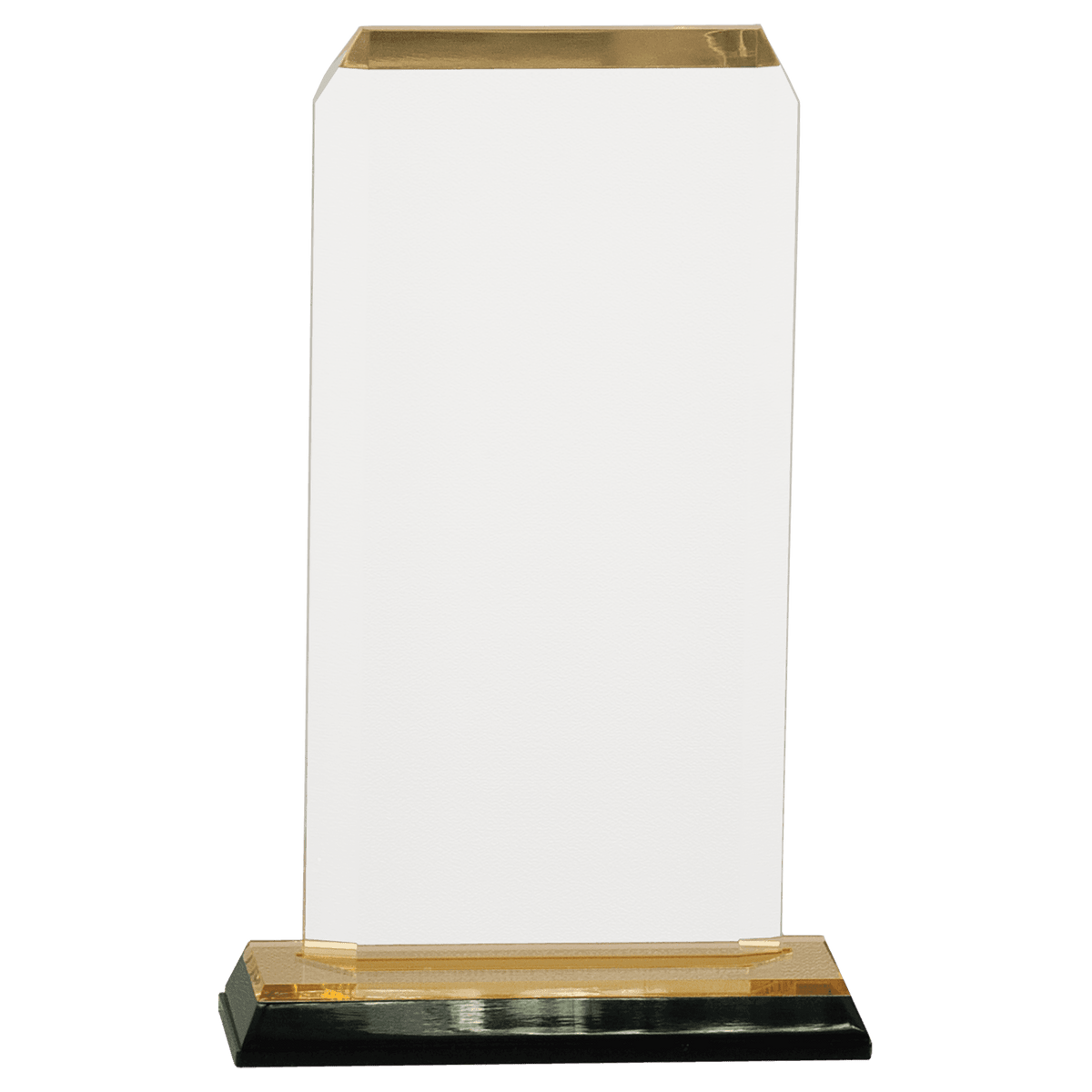3 1/2" x 7 1/2" Gold Clipped Corner Impress Acrylic Award