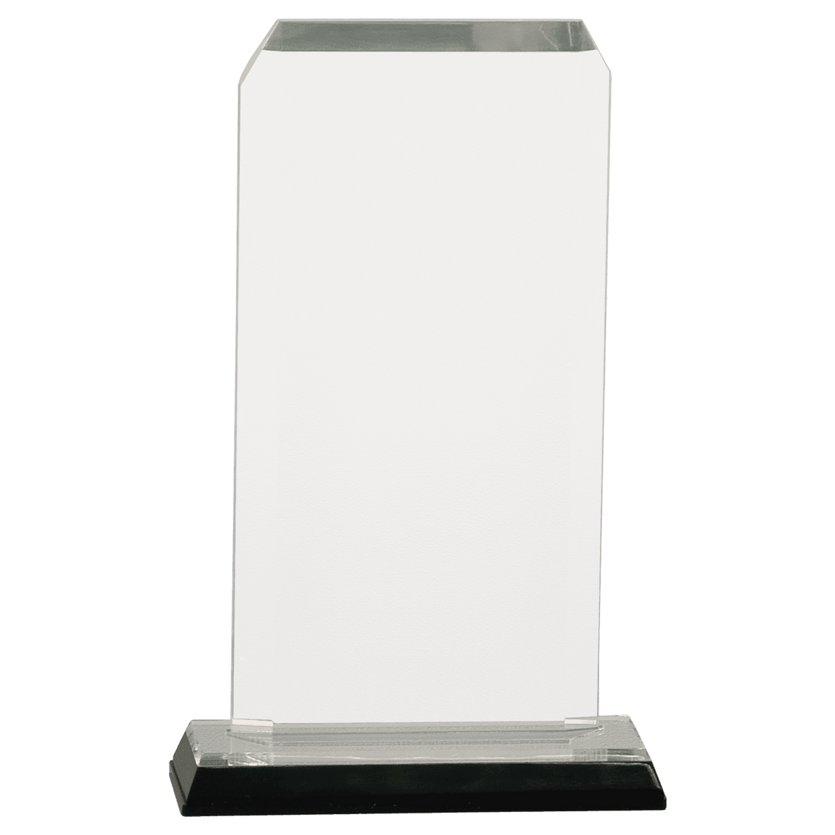 3 1/2" x 7 1/2" Silver Clipped Corner Impress Acrylic Award