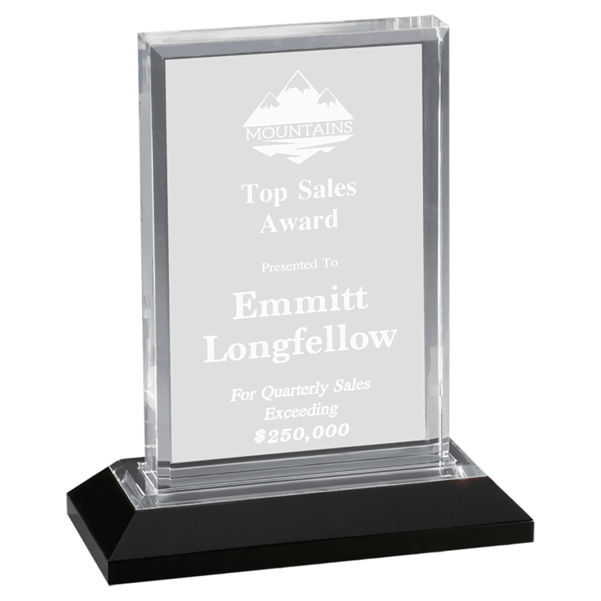 5" x 7" Silver Beveled Impress Acrylic Award