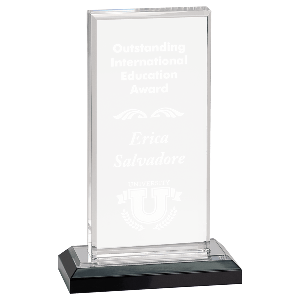 5" x 8" Silver Beveled Impress Acrylic Award