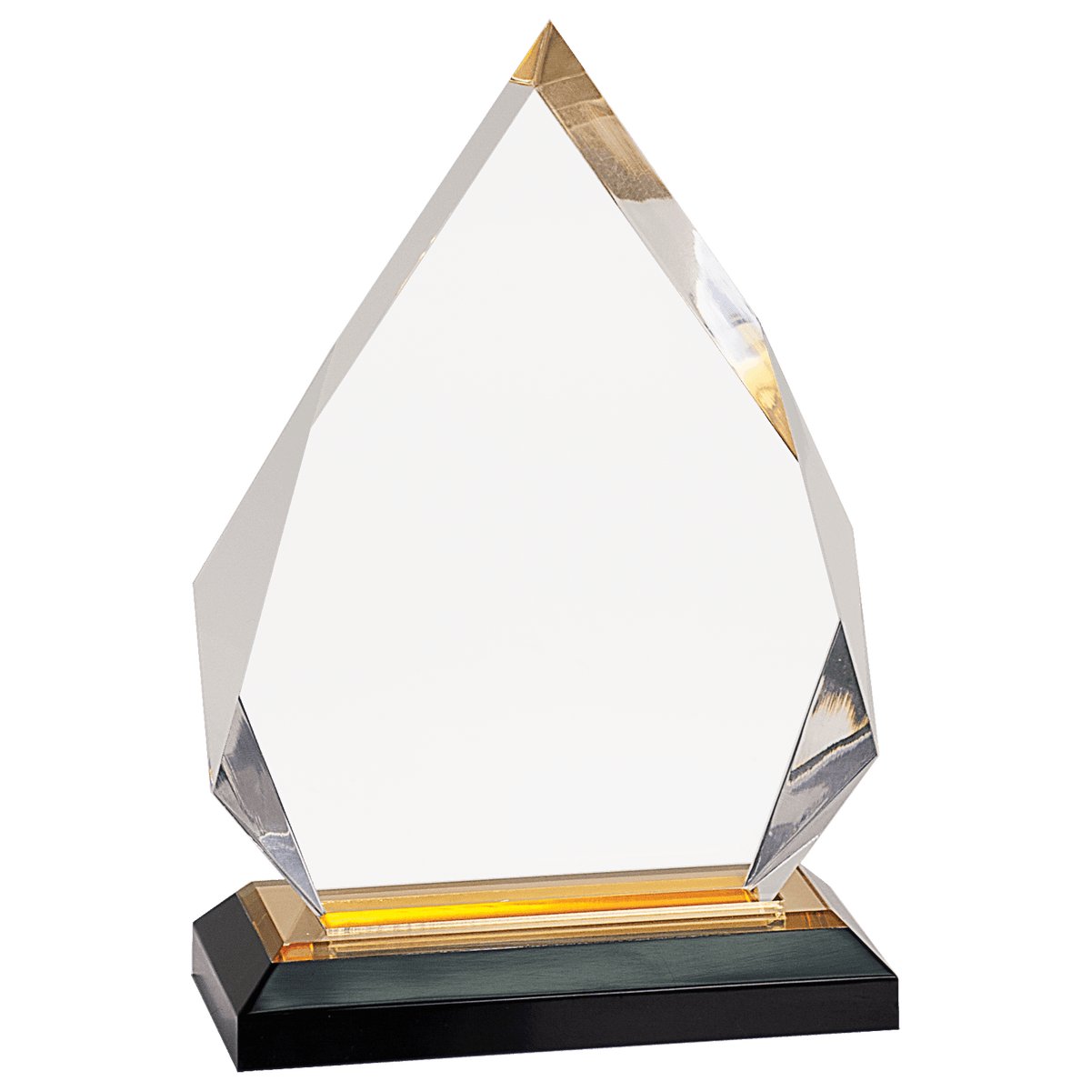 5 1/4" x 7 3/4" Gold Diamond Impress Acrylic Award
