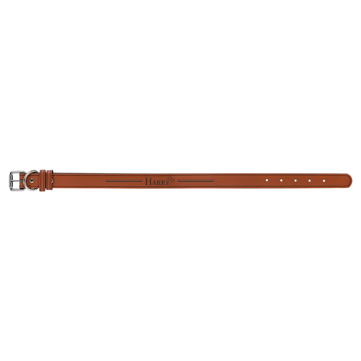 Large 23" x 1" Engravable Leatherette Dog Collar - Rawhide