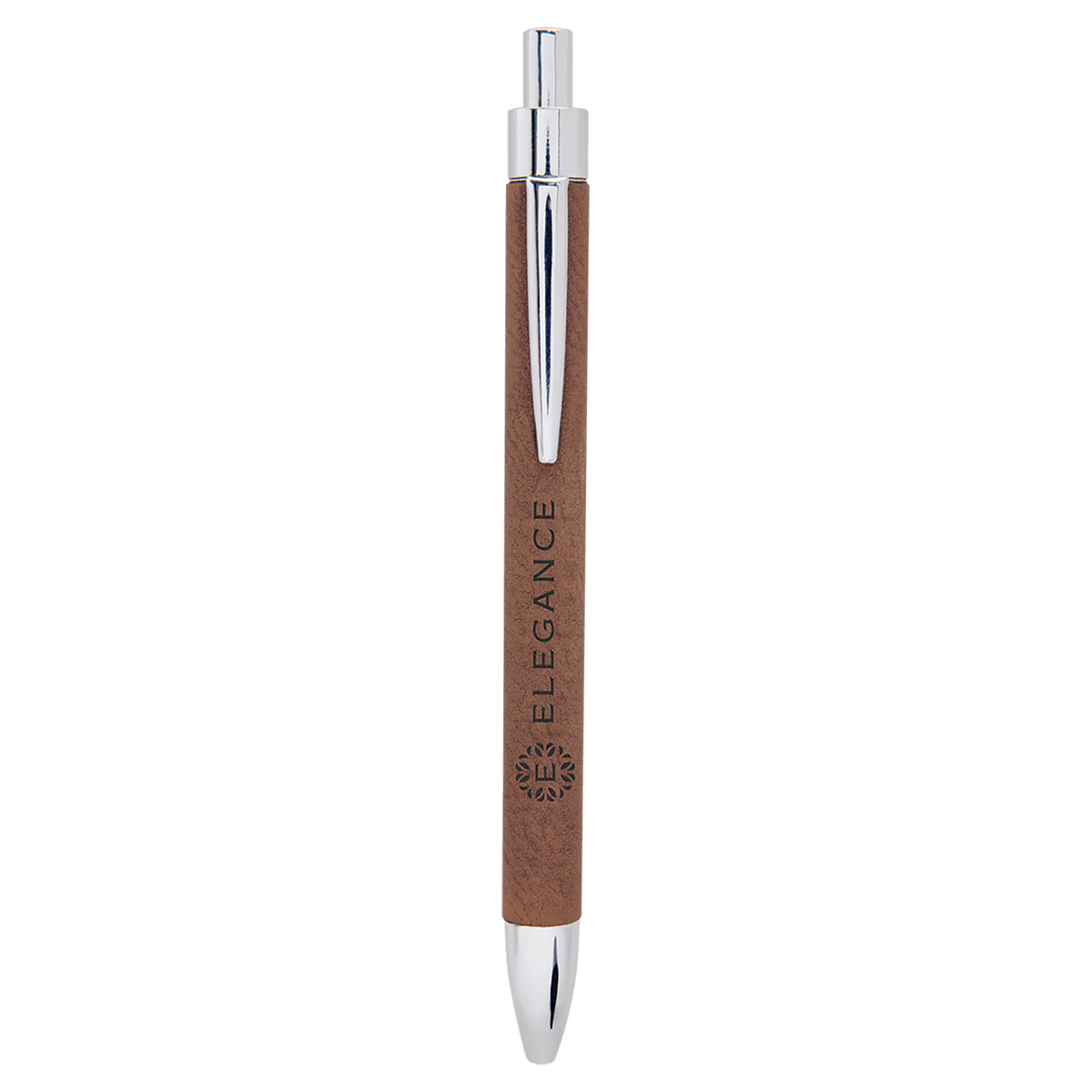 Laserable Leatherette Pen - Dark Brown