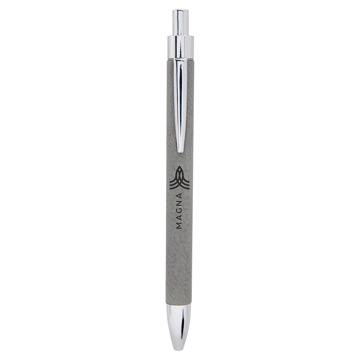 Laserable Leatherette Pen - Gray