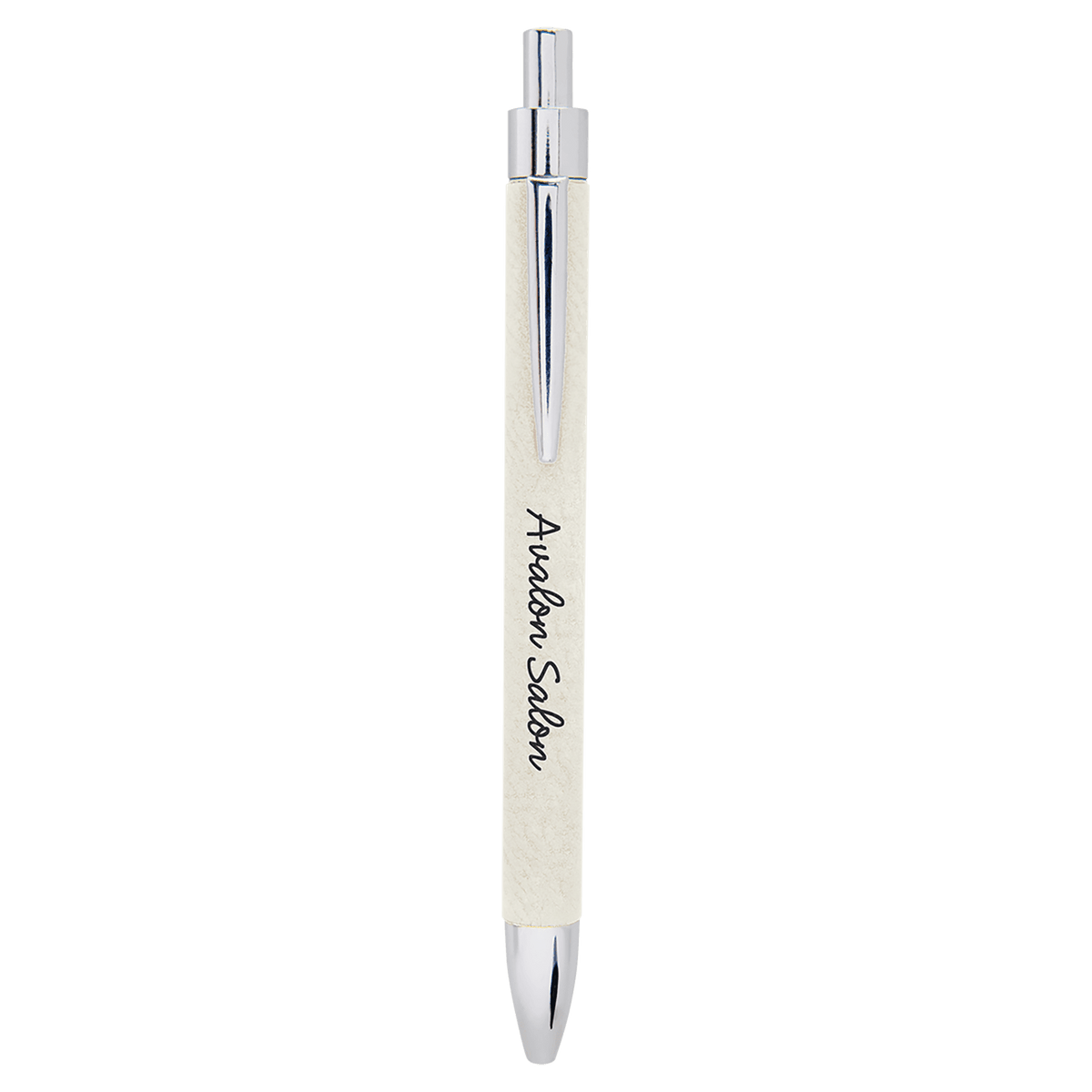 Laserable Leatherette Pen - White