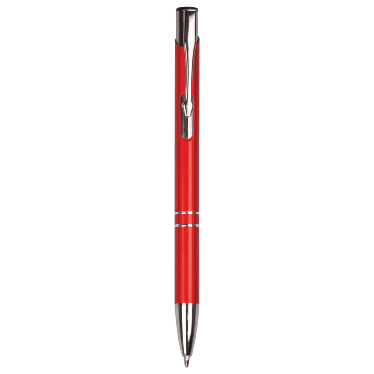 Laserable Pen with Silver Trim - Red