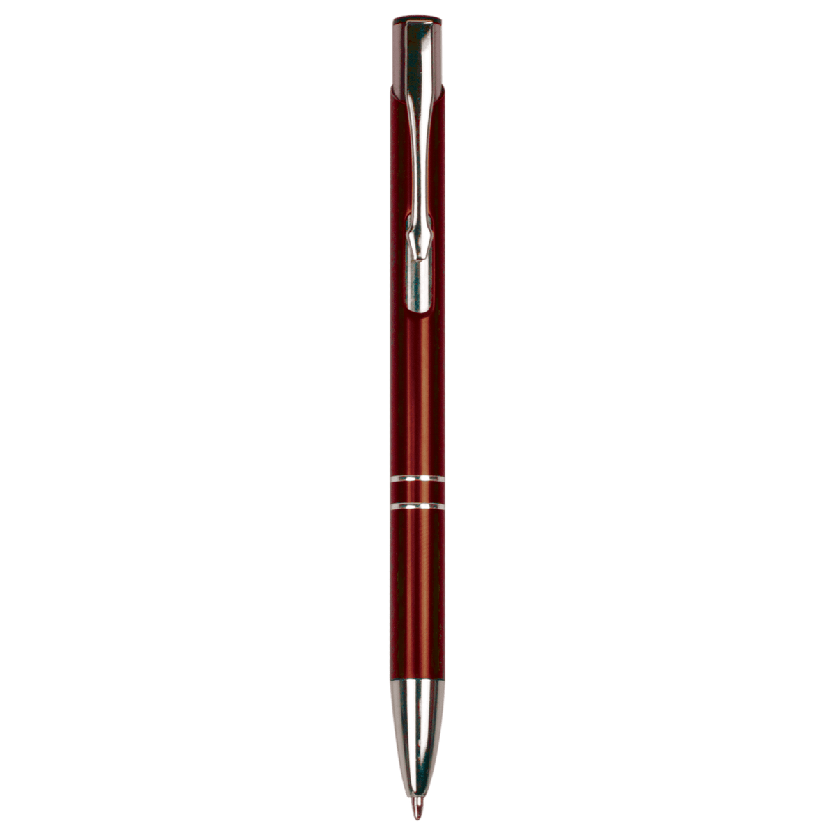 Laserable Pen with Silver Trim - Burgundy
