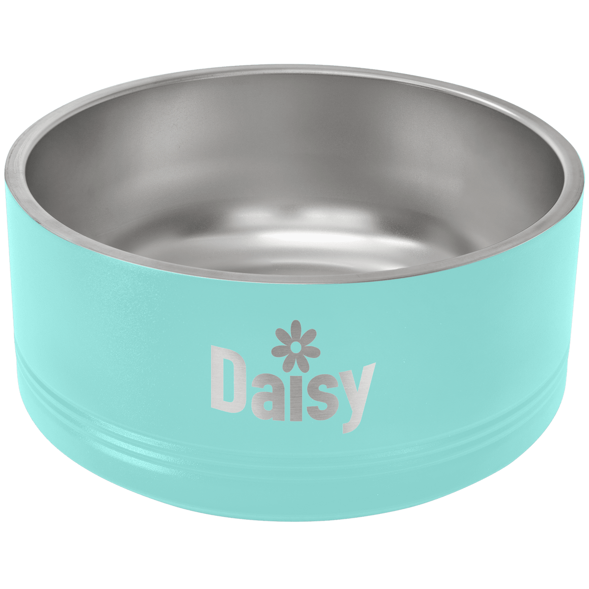 64 oz. Large Personalized Stainless Pet Bowl - Teal