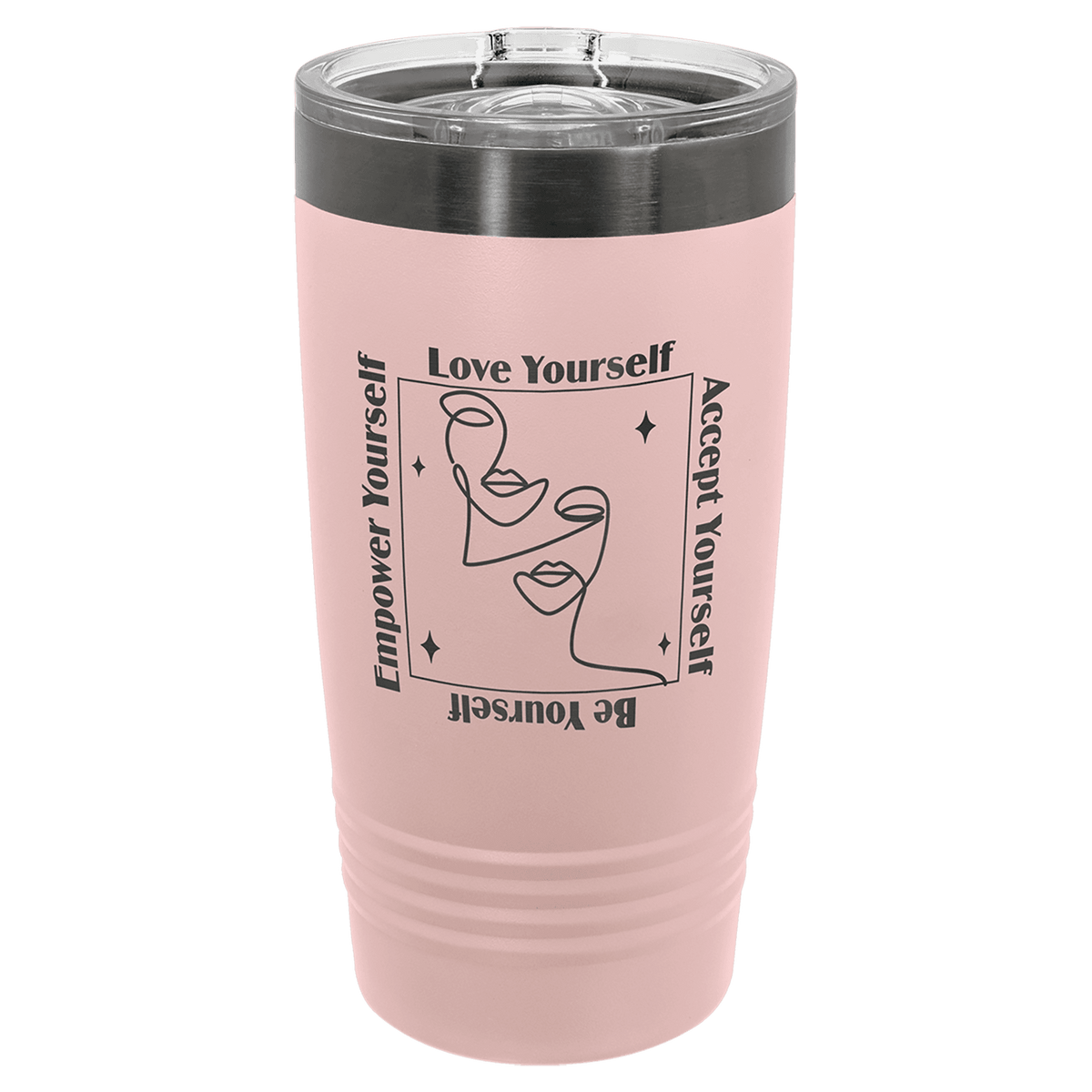 Blush Ghost Black Polar Camel 20 oz. ION-Plated Ringneck Tumbler with Slider Lid