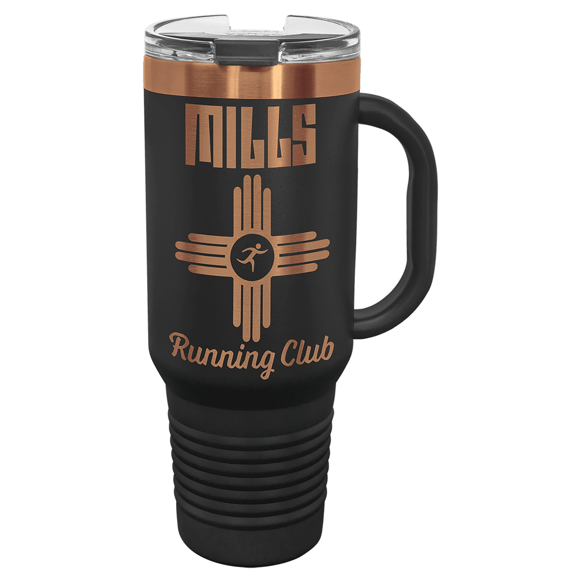 Black Rose Gold Polar Camel 40 oz. Travel Mug with Handle & Straw