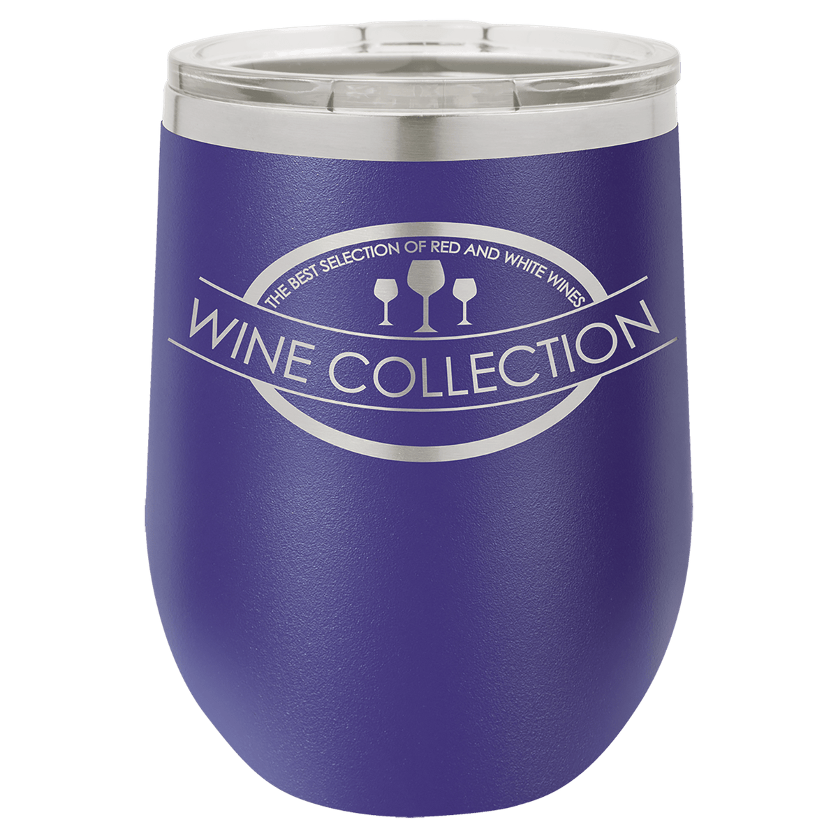 Purple Polar Camel 12 oz. Vacuum Insulated Stemless Wine Tumbler with Lid
