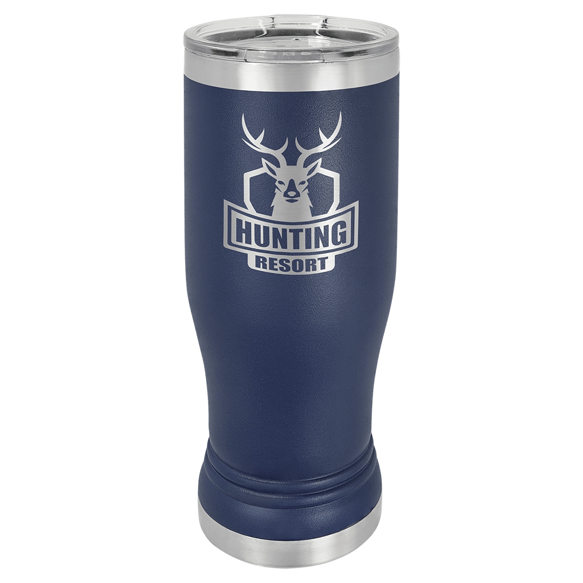 Navy Blue Polar Camel 14 oz. Pilsner with Clear Lid