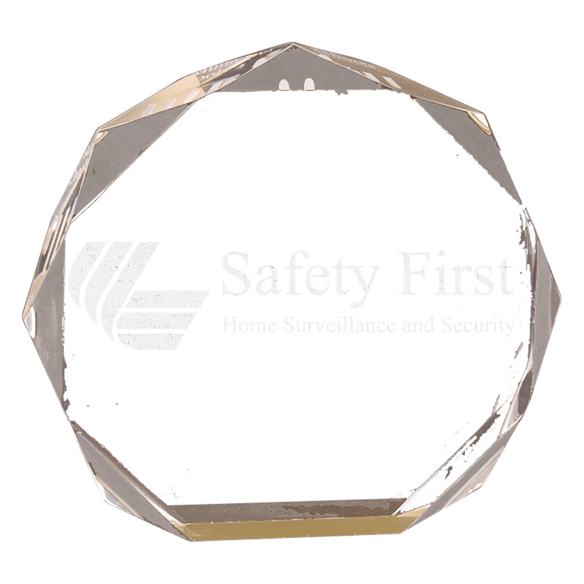 6" Gold Octagon Acrylic Award