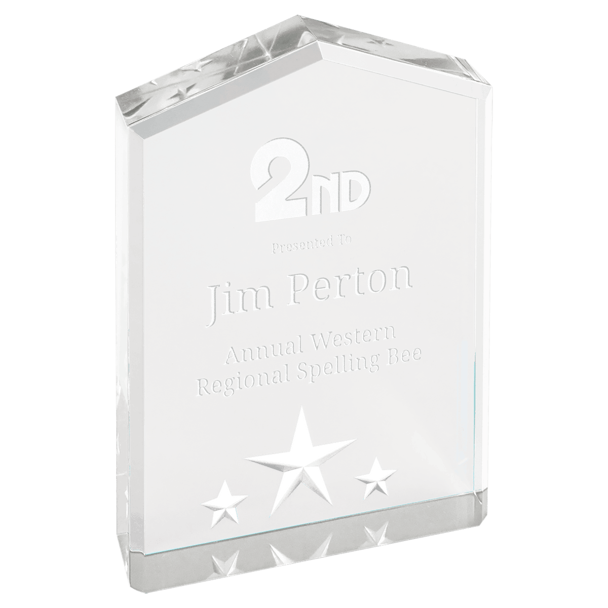 5" Silver Star Point Acrylic Award