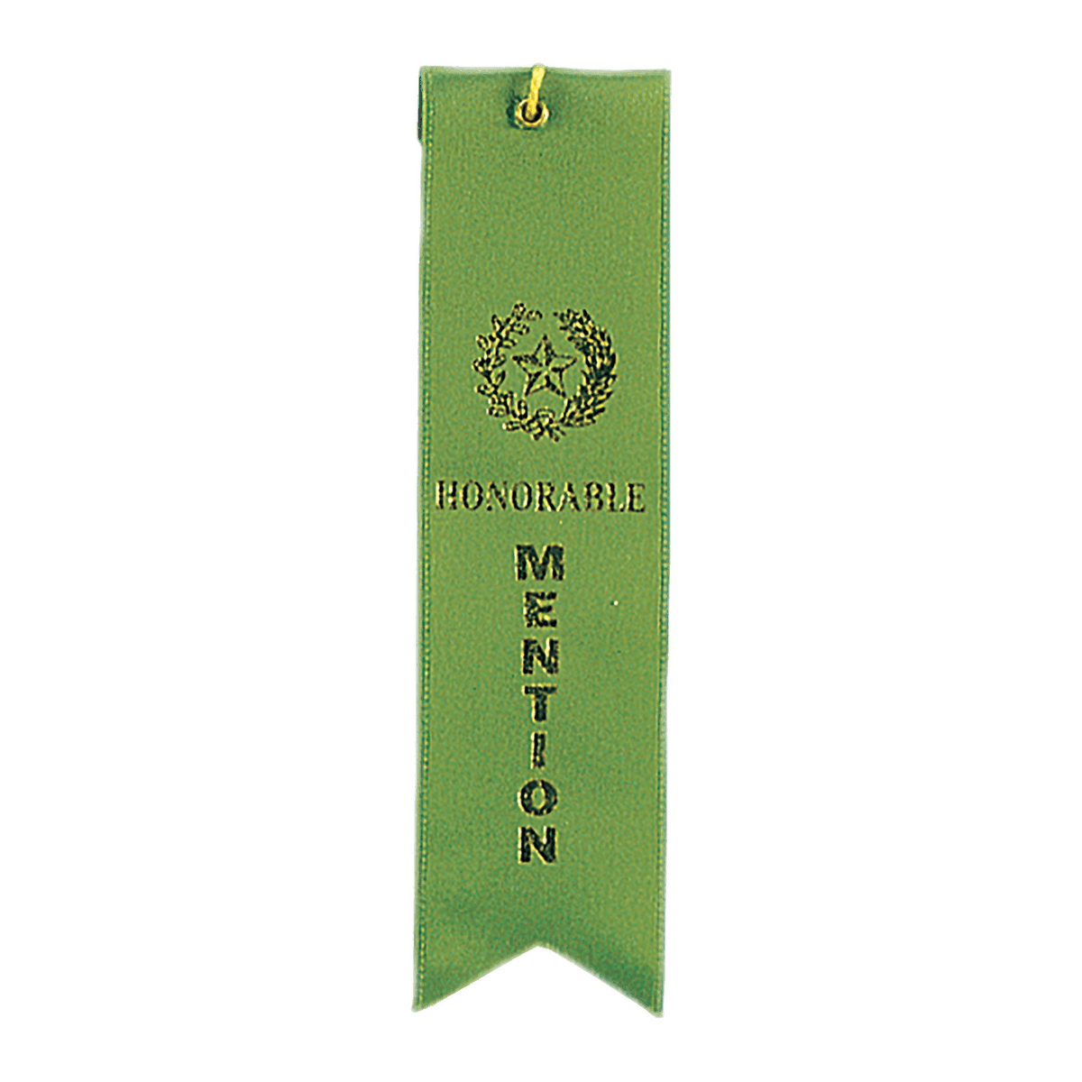 Honorable Mention Green Carded Ribbon with String