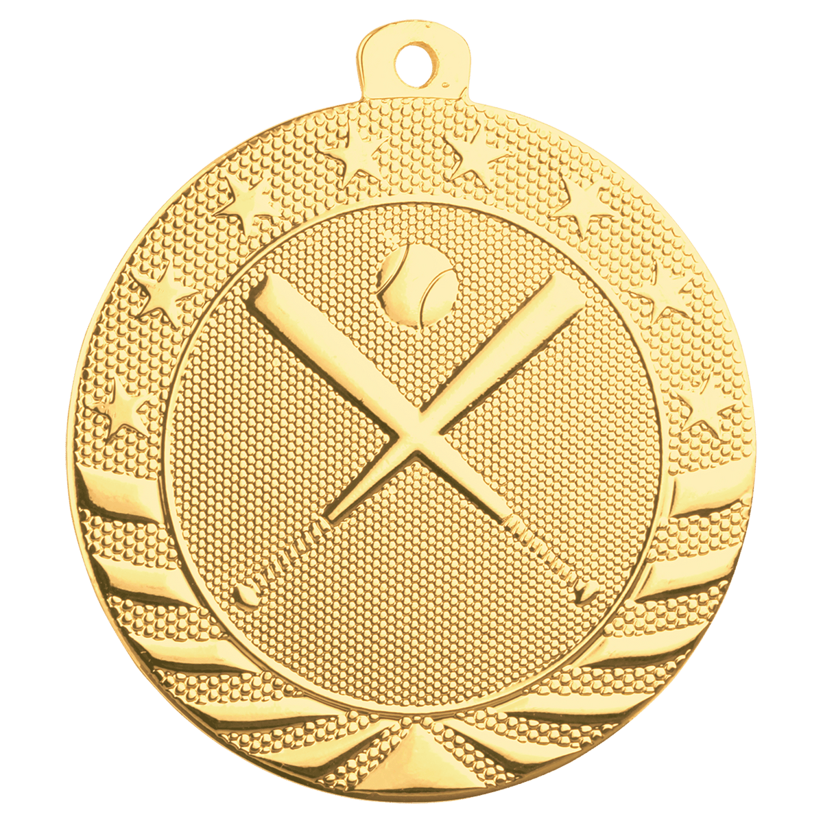 Bright Gold 2" Baseball/Softball Starbrite Medal