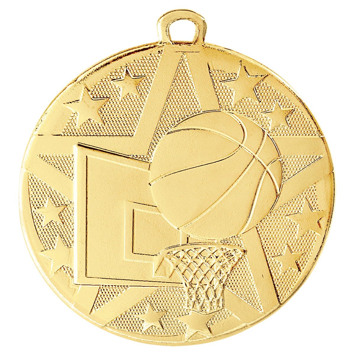 Gold 2" Superstar Basketball Medal