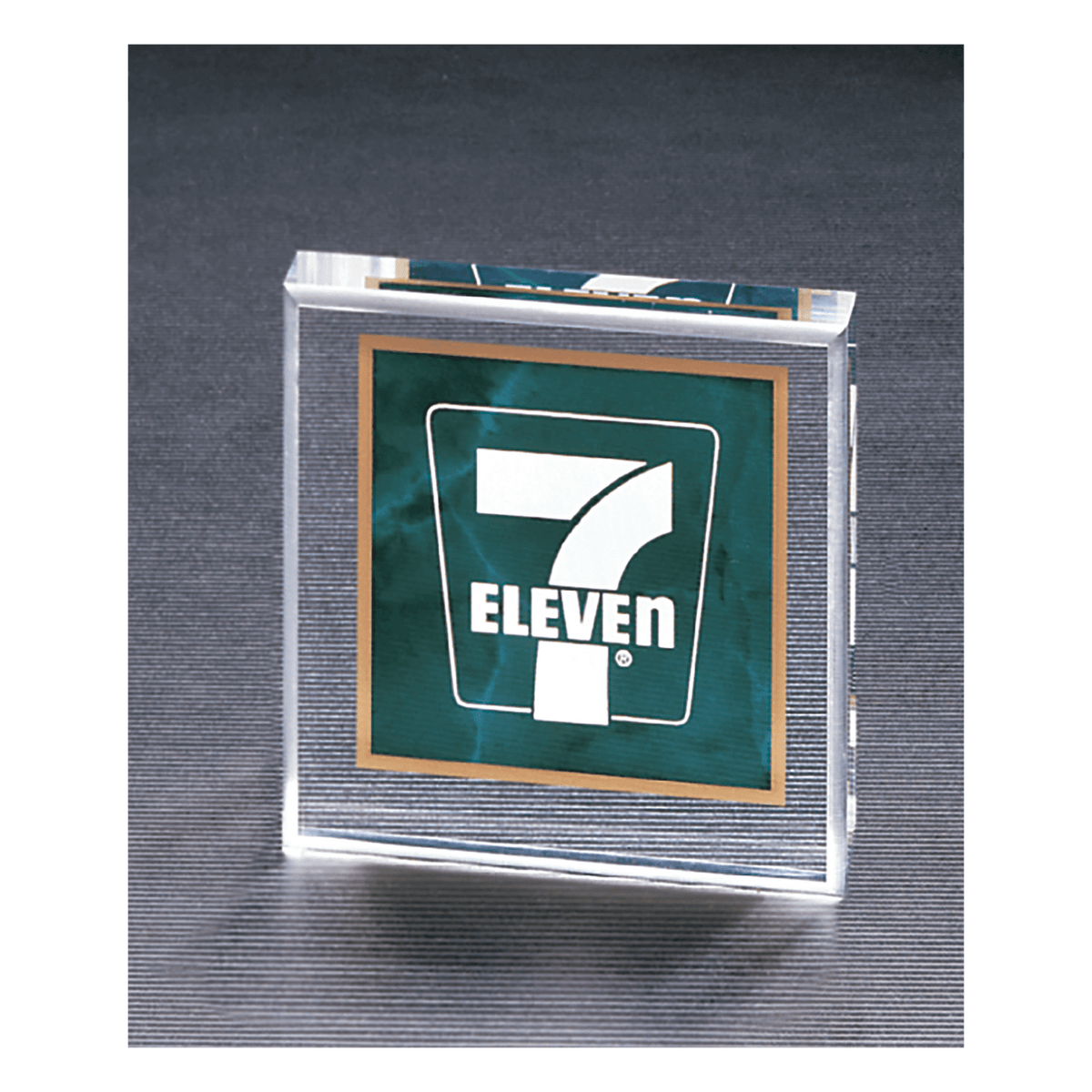 3 3/4" x 3 3/4" Marble Design Acrylic Paperweight - Emerald