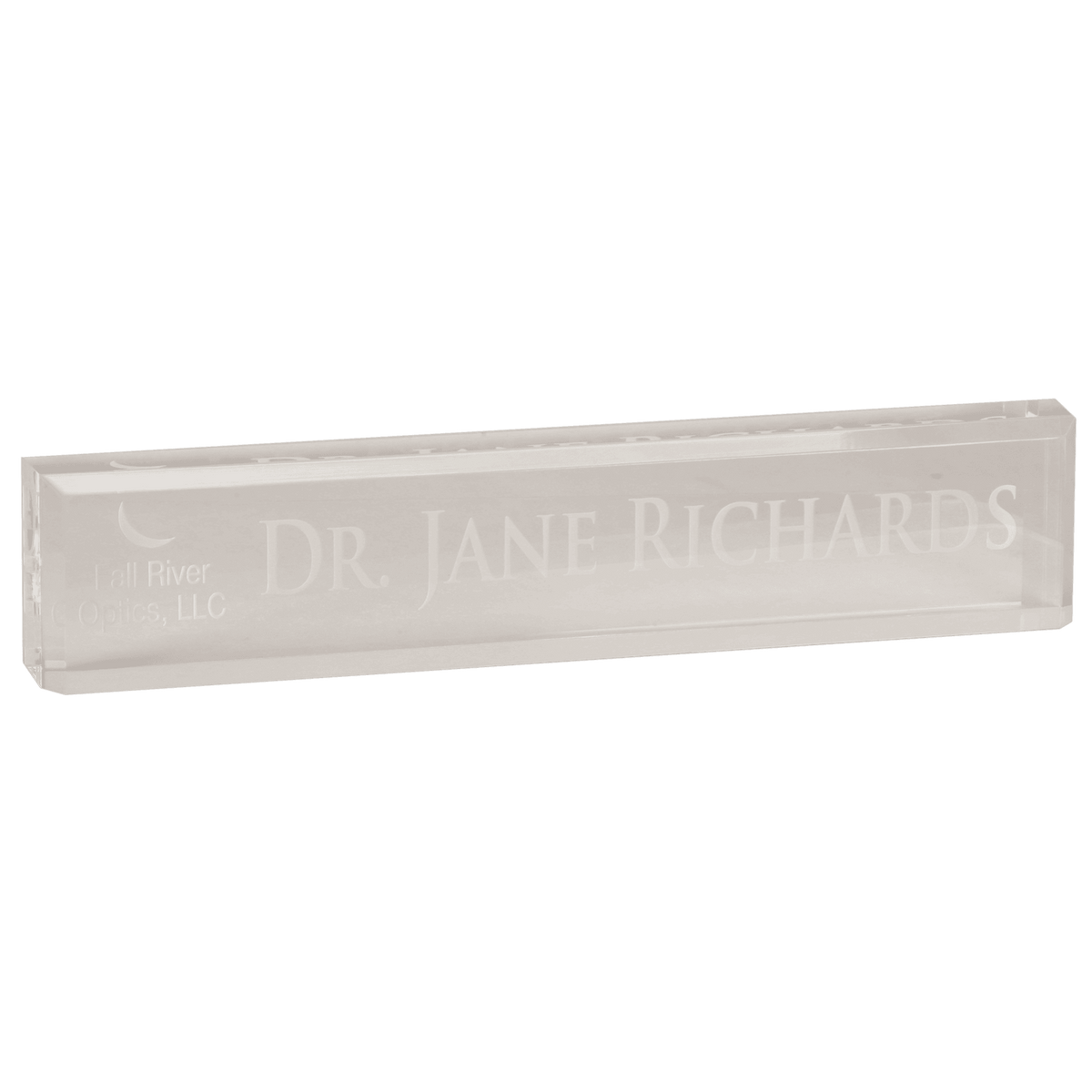 8" x 2" Acrylic Desk Wedge - Clear