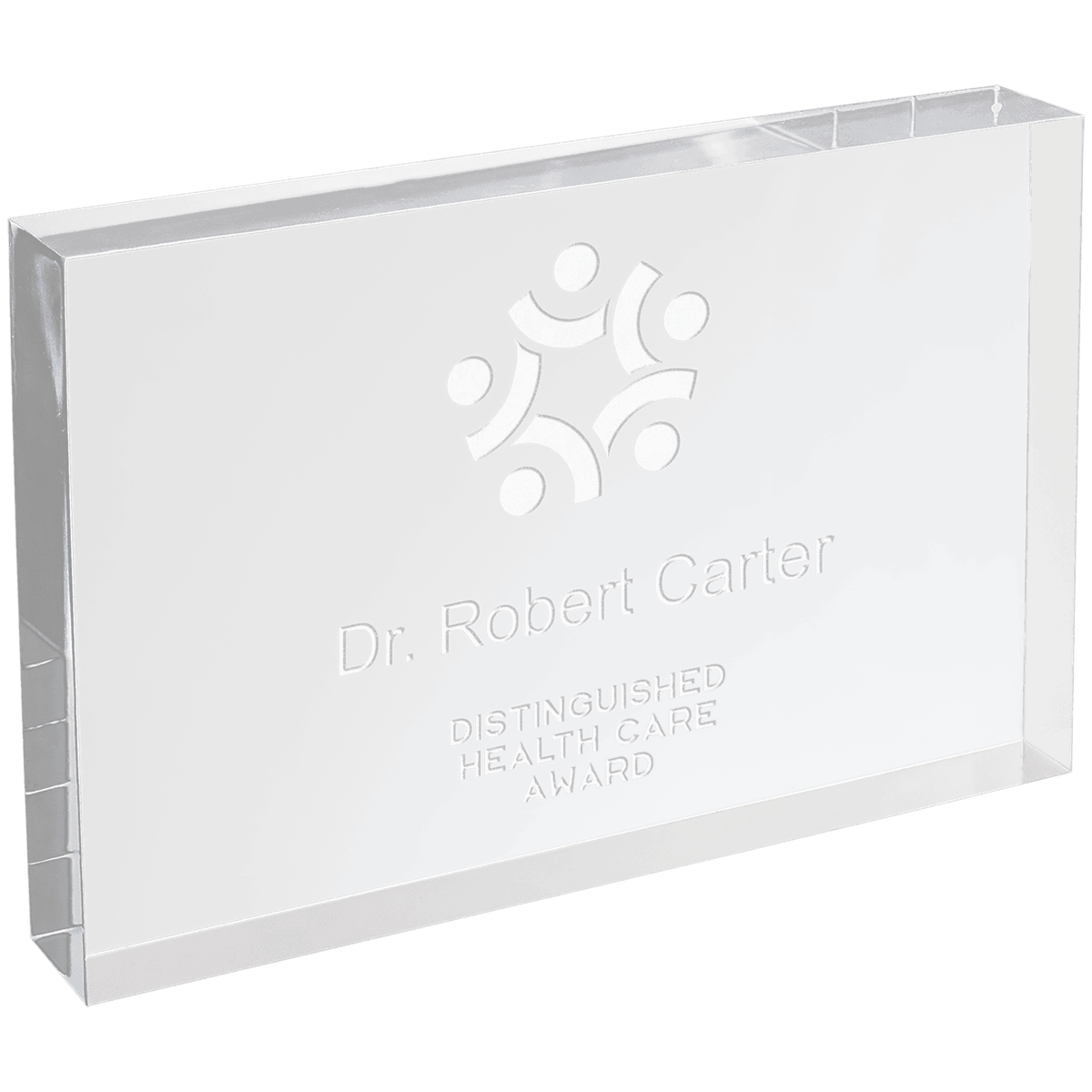 5" X 7" Rectangle Square Cut Acrylic Award
