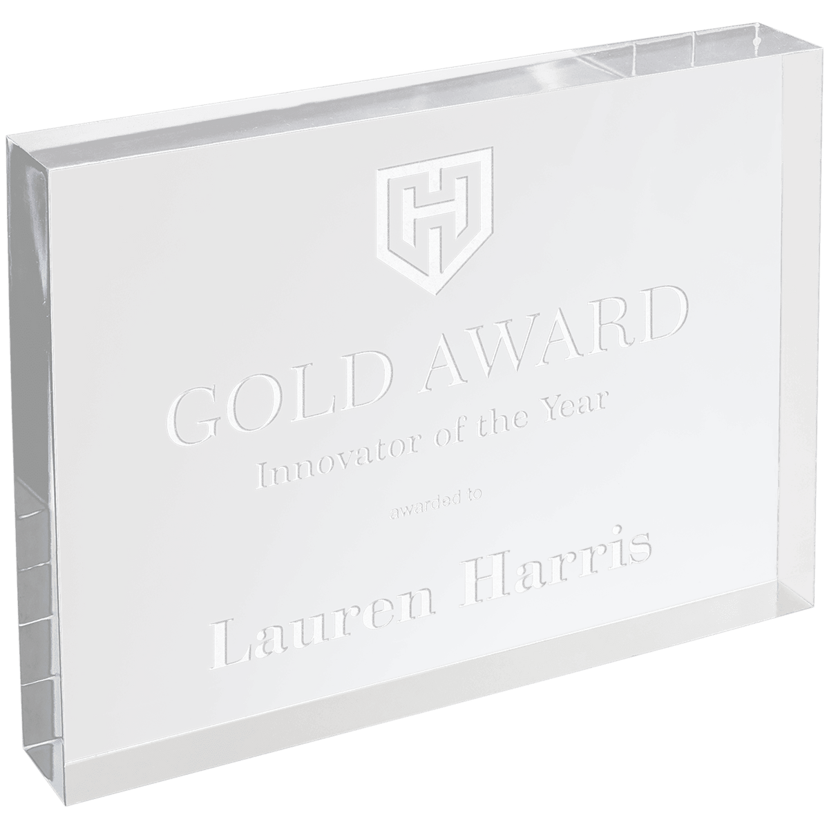 6" X 8" Rectangle Square Cut Acrylic Award