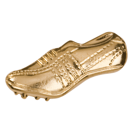 Gold Track Shoe Metal Chenille Letter Insignia
