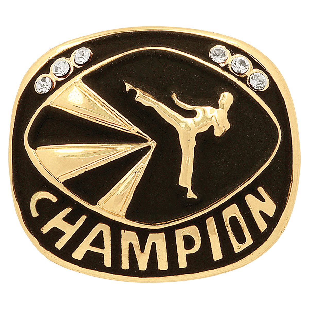 Gold Martial Arts Champion Ring Insert