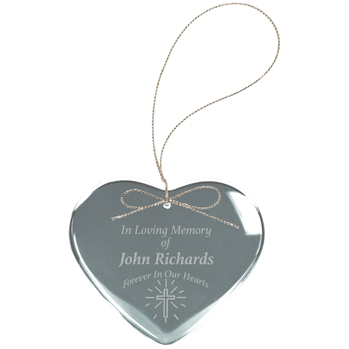 2 1/2" Crystal Heart Ornament - Default Title (CRY1401)