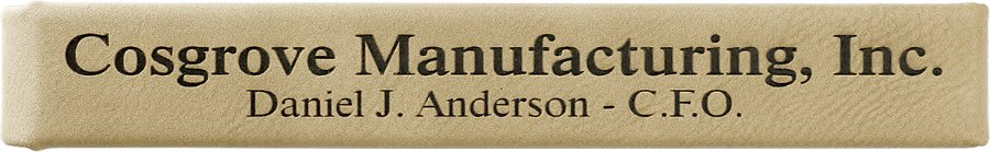 6 1/2" x 1" Laserable Leatherette Single Pen Case - Light Brown