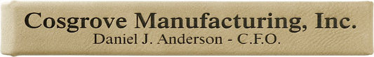 6 1/2" x 1" Laserable Leatherette Single Pen Case - Light Brown