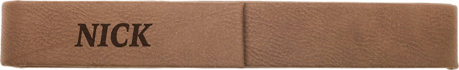 6 1/2" x 1" Laserable Leatherette Single Pen Case - Dark Brown