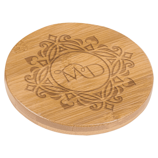 3 1/2" Round Bamboo Coaster