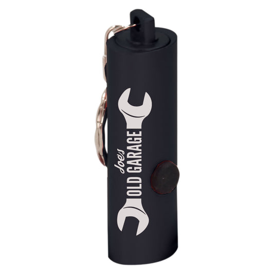 2 3/8" 3-LED Laserable Flashlight with Keychain - Black