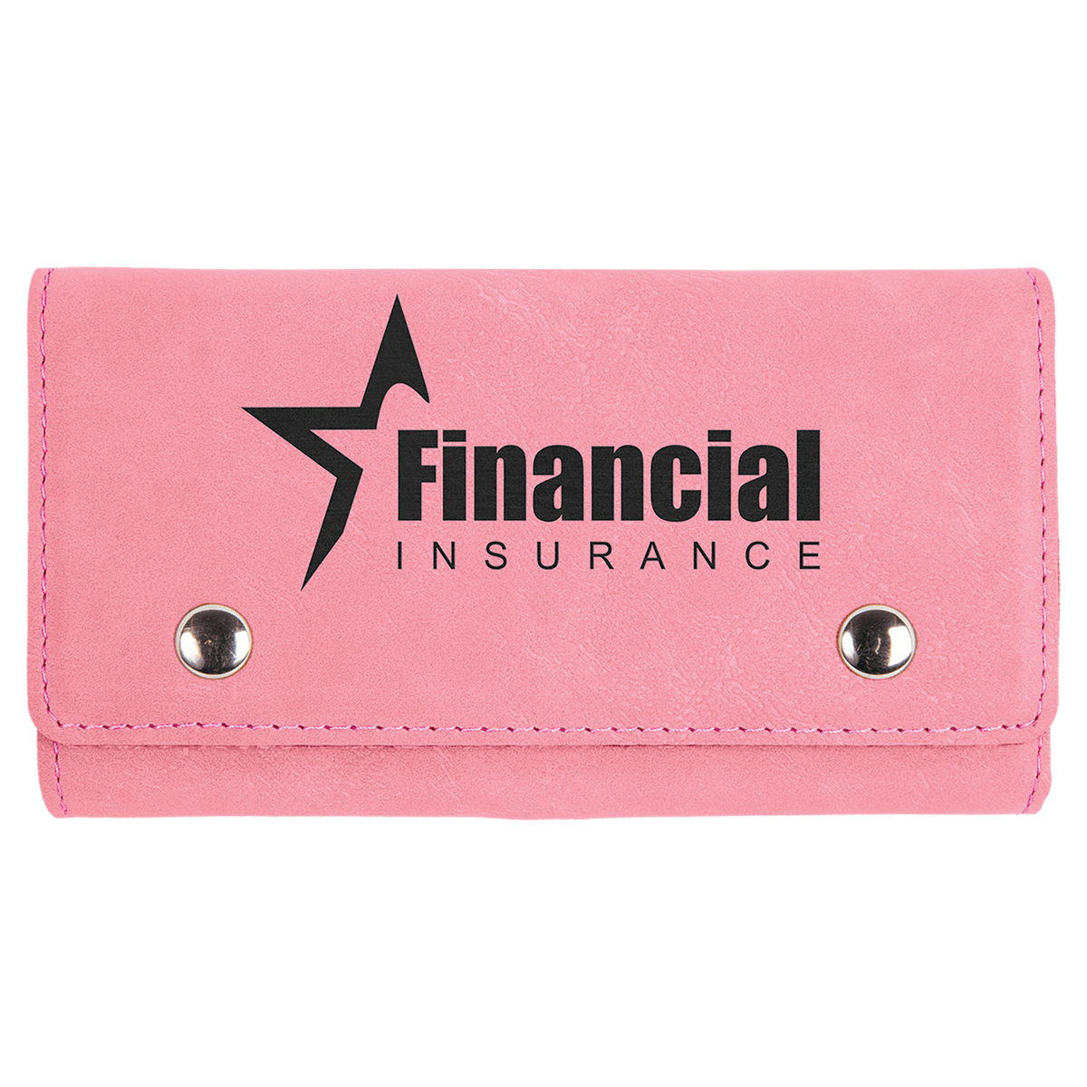 Laserable Leatherette Card & Dice Set - Pink