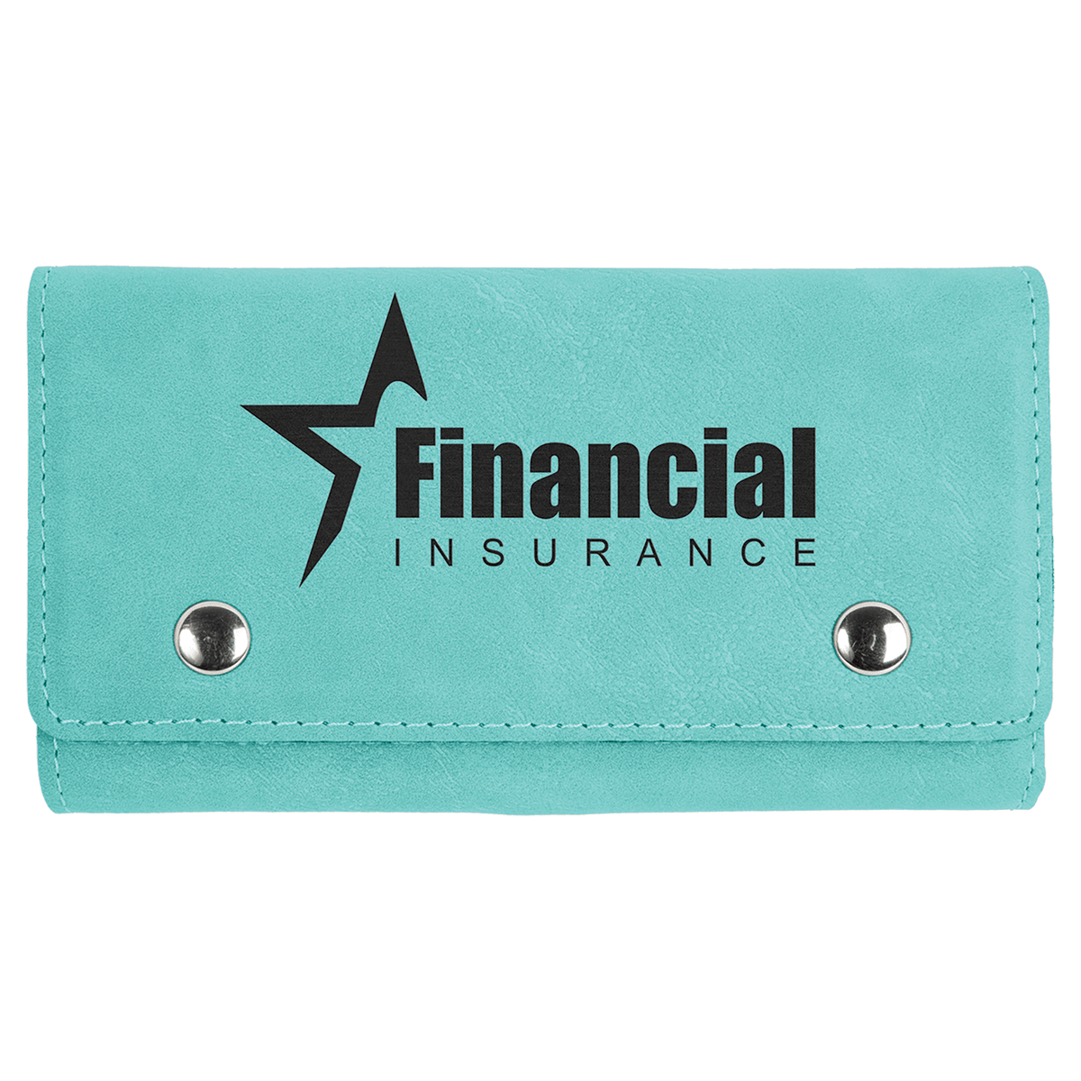 Laserable Leatherette Card & Dice Set - Teal