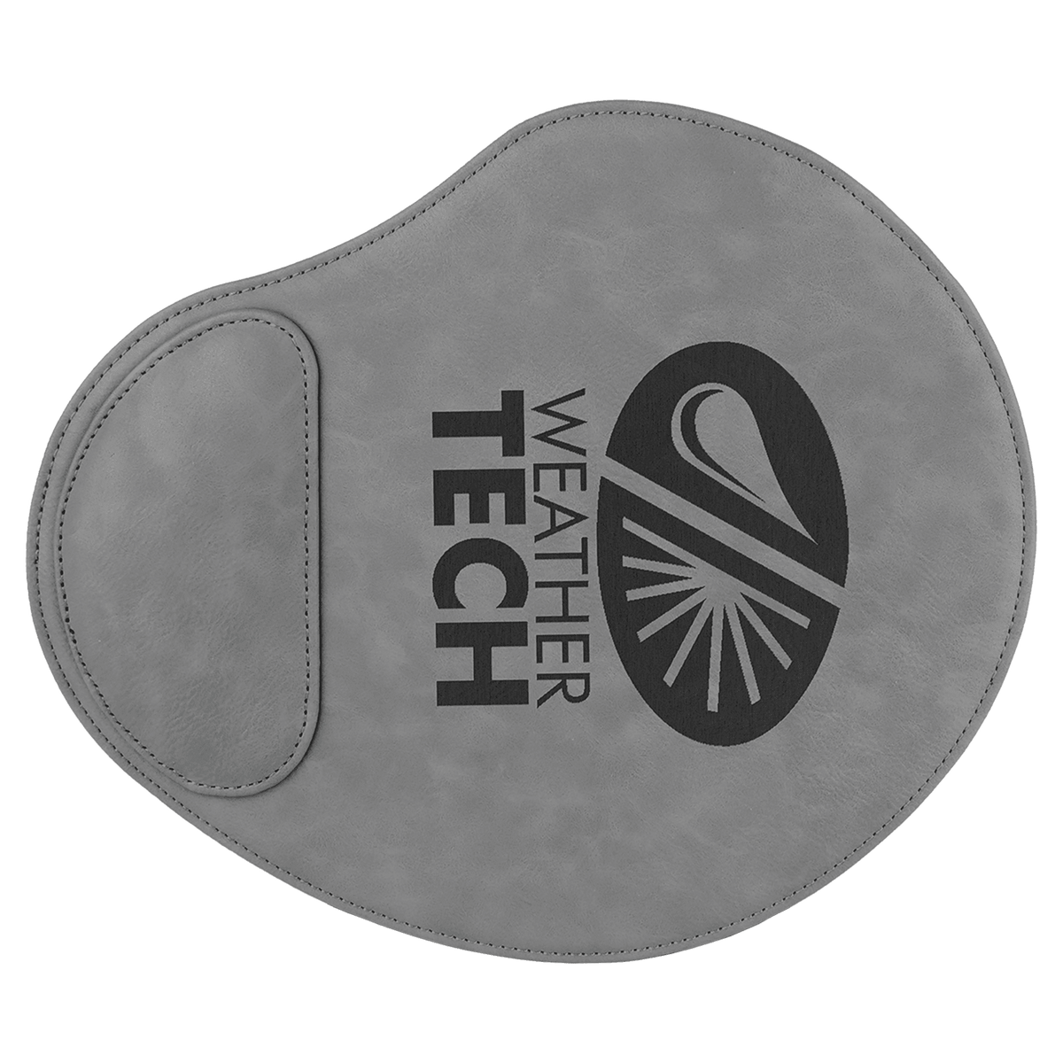 9" x 10 1/4" Laserable Leatherette Mouse Pad - Gray