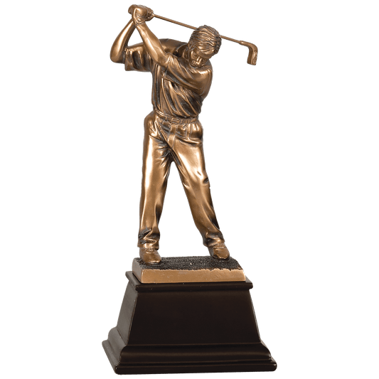 9 1/2" Bronze Male Golf Resin Award