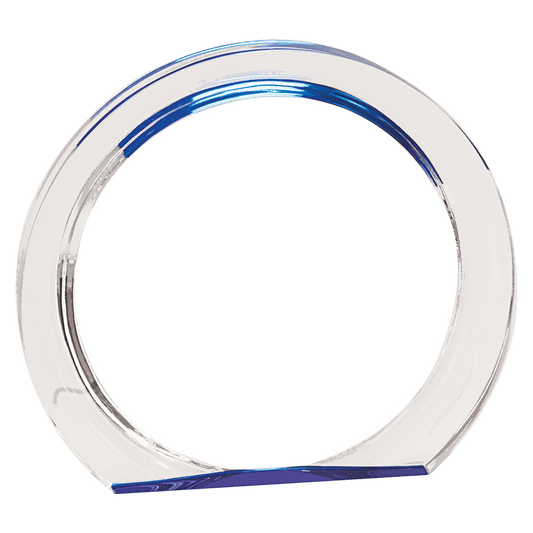 5 3/8" Blue Round Halo Acrylic Award