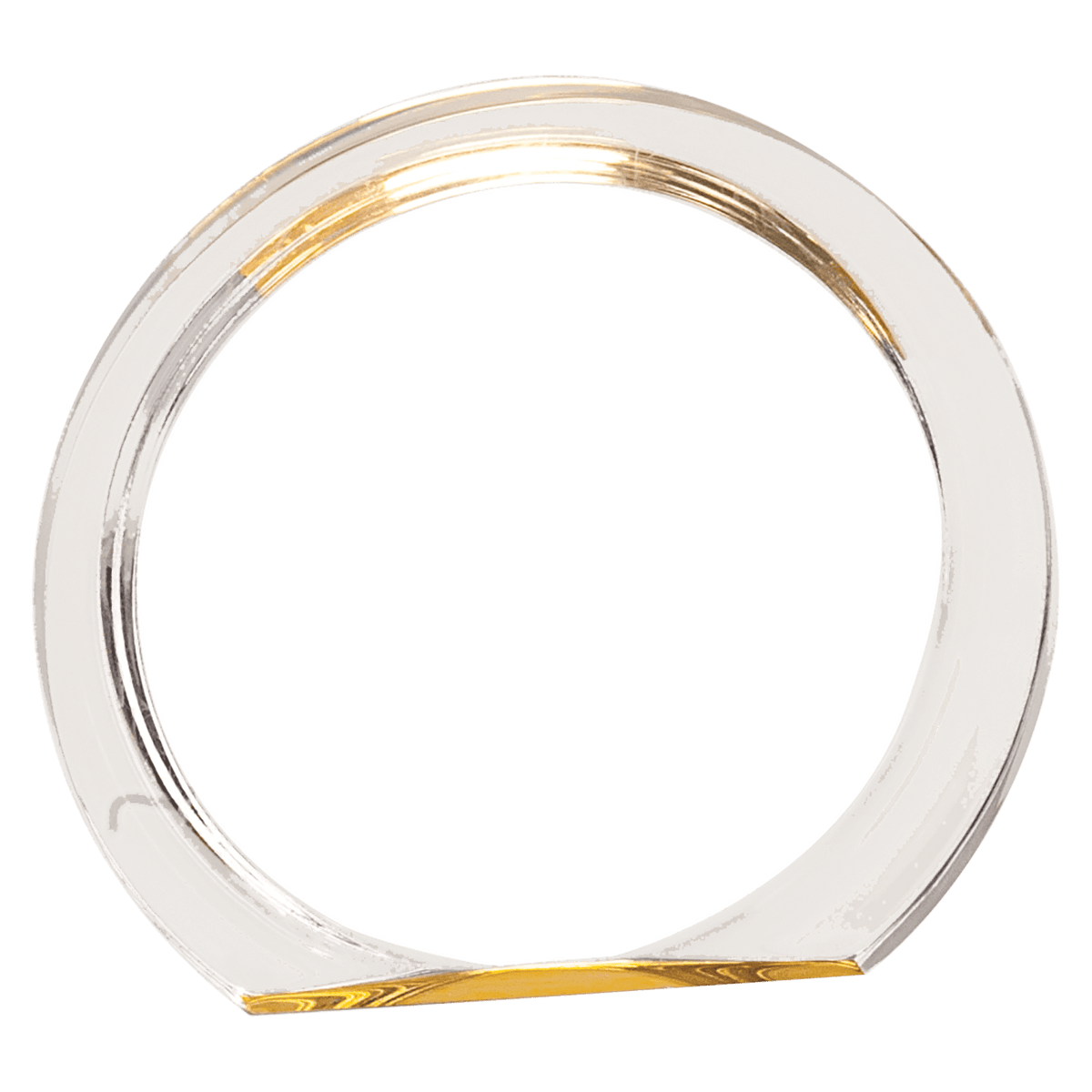5 3/8" Gold Round Halo Acrylic Award