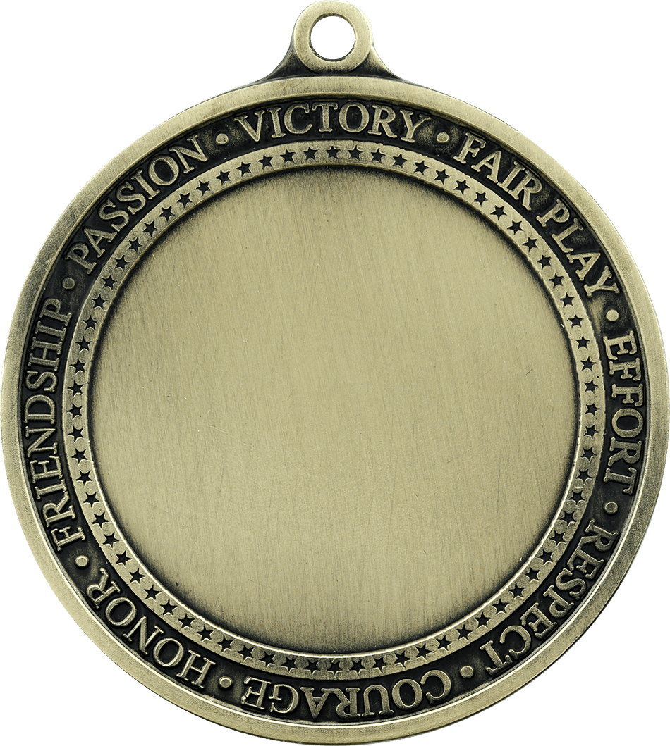 Antique Gold 2 3/4" Inspirational 2" Insert Medal Holder
