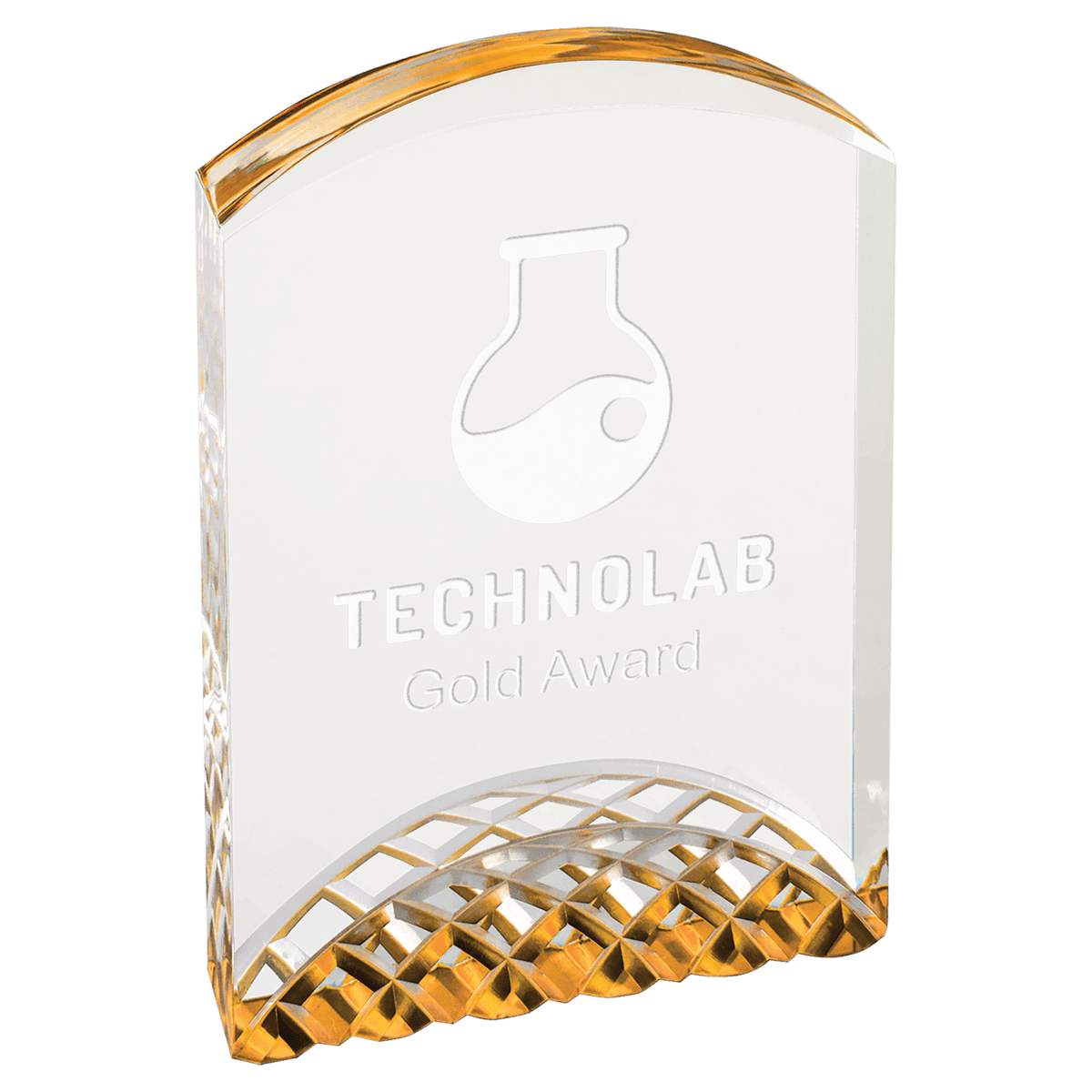 5" Gold Horizon Acrylic Award
