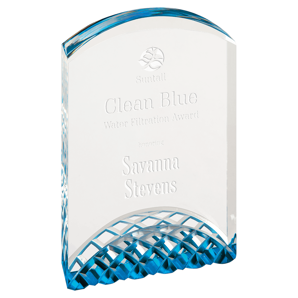 6" Blue Horizon Acrylic Award