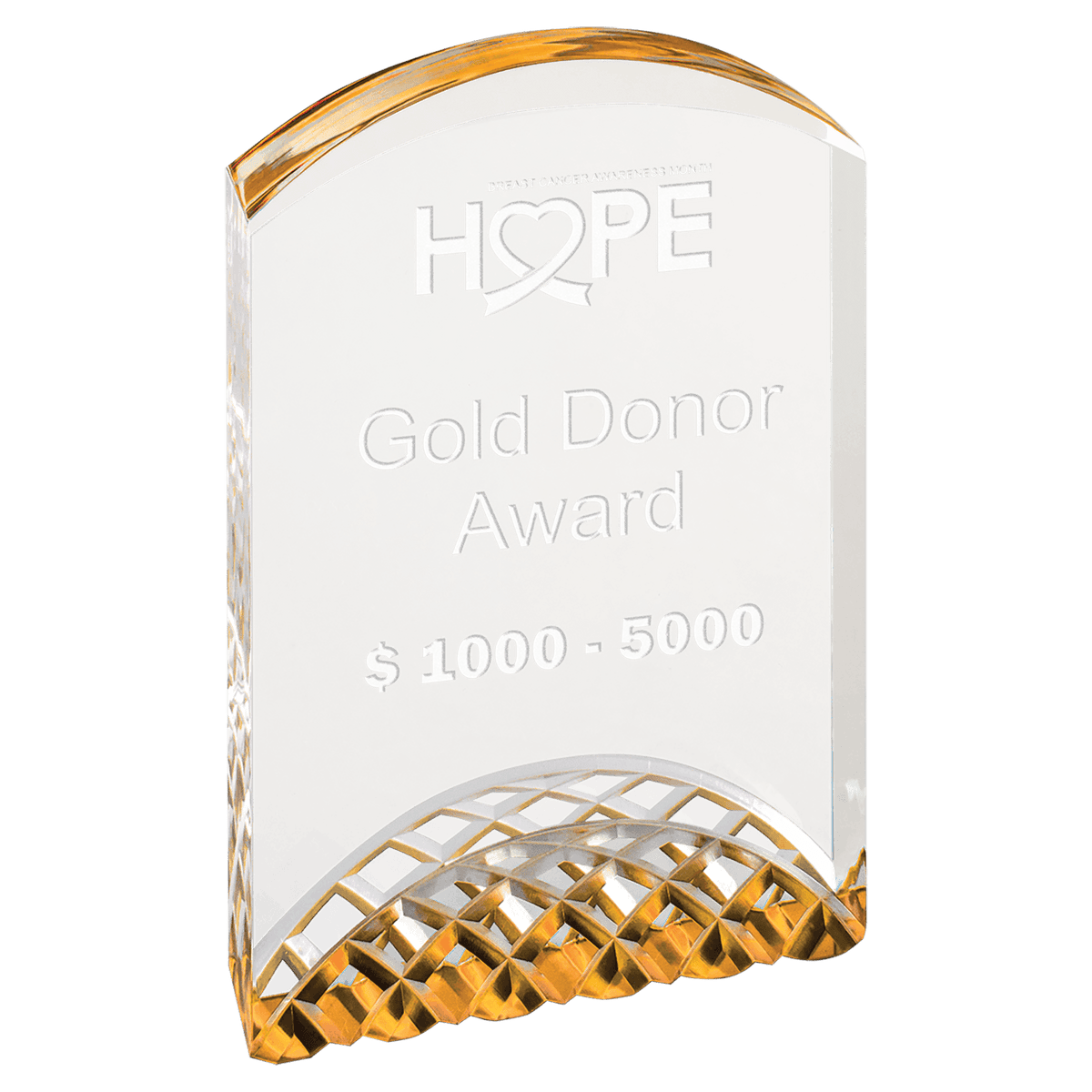 6" Gold Horizon Acrylic Award